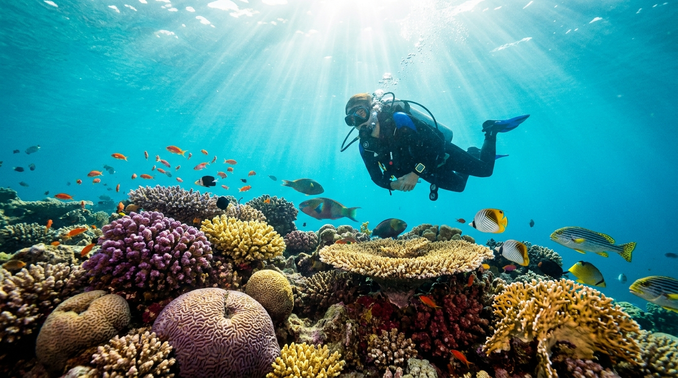 St Johns Reef Deep South coral diving